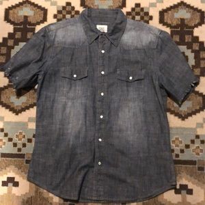 Men’s button up short sleeve cut off’s